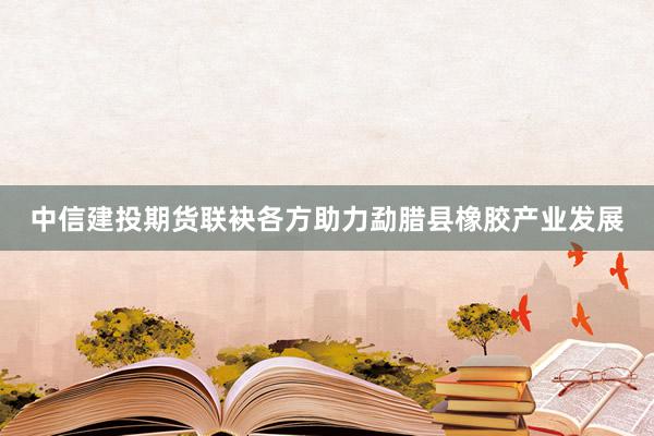 中信建投期货联袂各方助力勐腊县橡胶产业发展